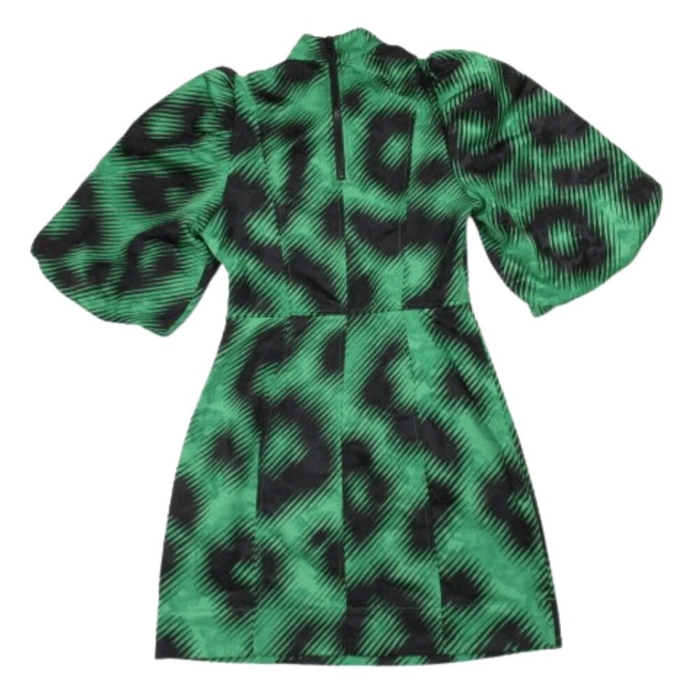 Essentiel Antwerp Elixir Puff-Sleeve Mini Dress Green 6 - Picture 5 of 16